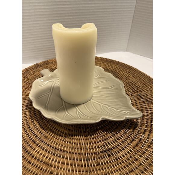 Ceramic Leaf Plate, Earth Tone, Fall Decor, Catch All Plate, Kitchen Serveware - Picture 8 of 9